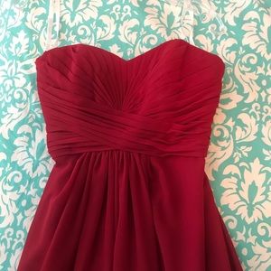 David’s Bridal floor length chiffon dress- Apple